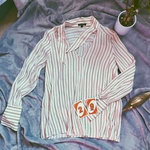 massimo dutto red/white striped top